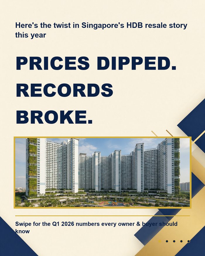 HDB resale prices dipped, records broke — card