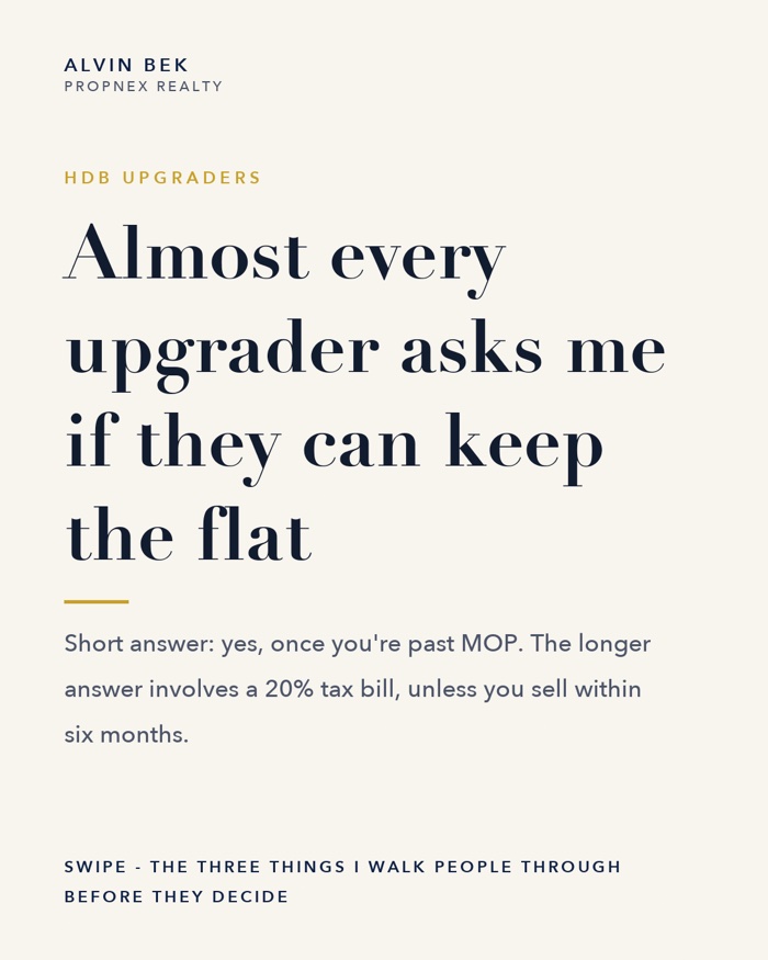 Keeping your HDB flat when buying a condo card